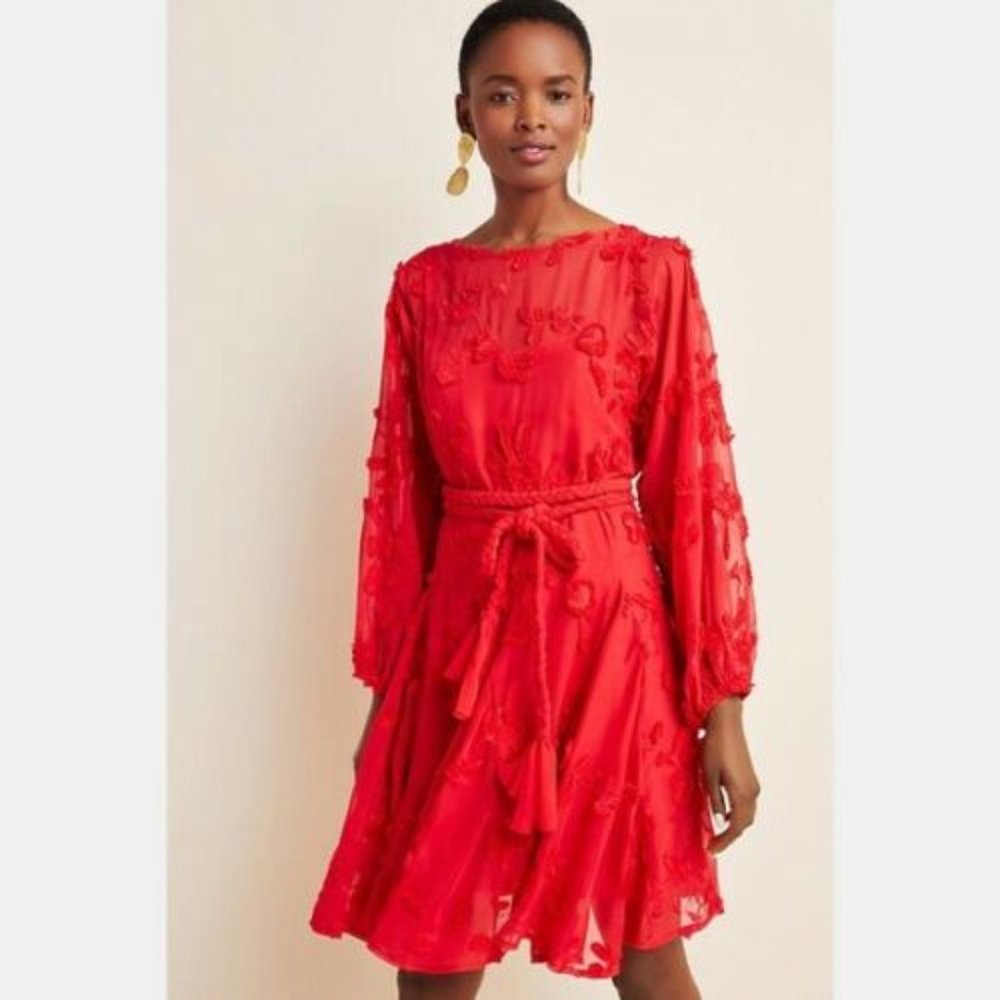 Anthropologie Mare Mare Amal Textured Embroidered Dress. NWT - Picture 2 of 10